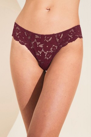 Eberjey Naya Women Bikini Panty Dark Red | DYL3273IJ