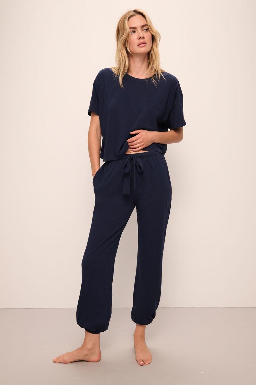 Eberjey Aloe Cotton Women Pants Navy | ANC9777LE