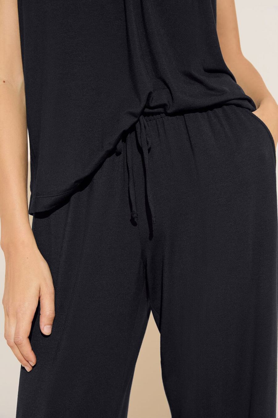 Eberjey Gisele TENCEL™ Modal Cami & Pant PJ Set Women Pajamas Black | LOK2664LB