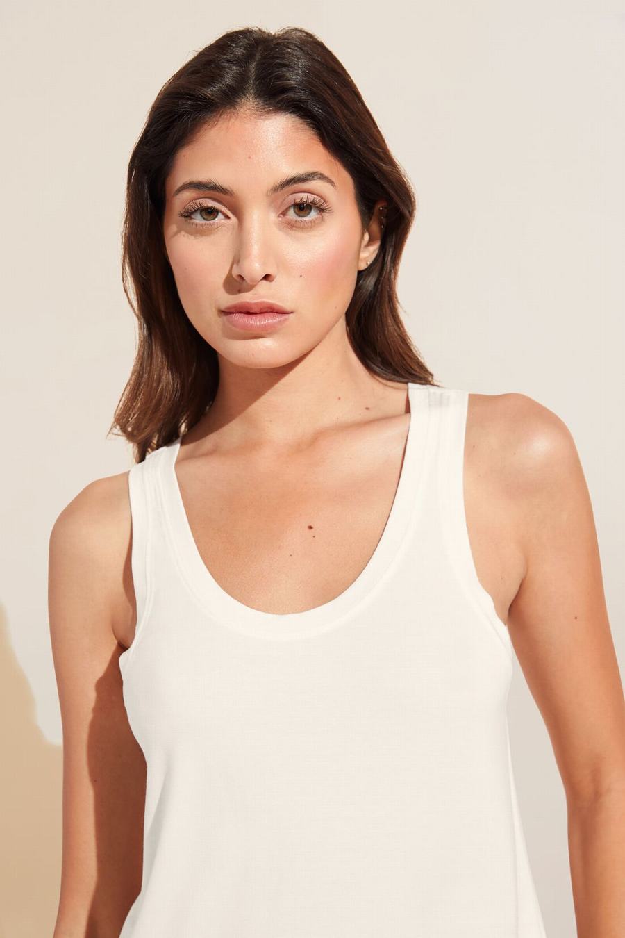 Eberjey Gisele TENCEL™ Modal Everyday Women Tank Top White | HQX1792OD