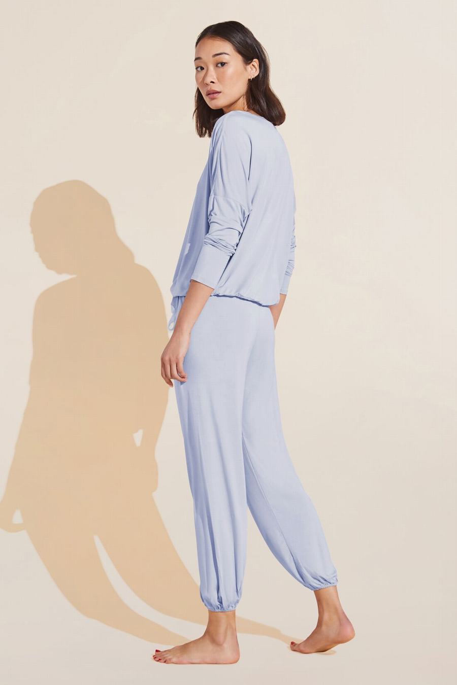 Eberjey Gisele TENCEL™ Modal Slouchy PJ Set Women Pajamas Blue | XKB7264MA