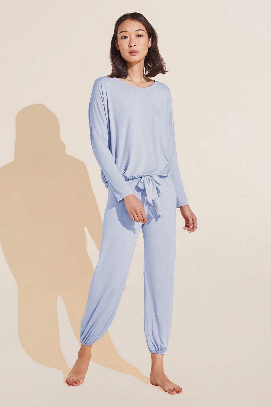 Eberjey Gisele TENCEL™ Modal Slouchy PJ Set Women Pajamas Blue | XKB7264MA