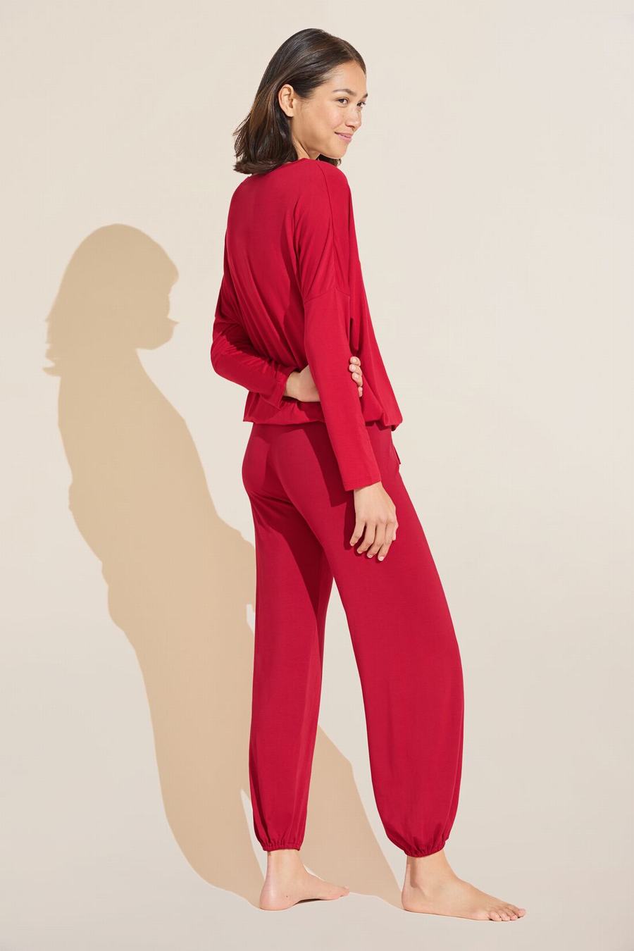 Eberjey Gisele TENCEL™ Modal Slouchy Set Women Pajamas Red | ILC126DP