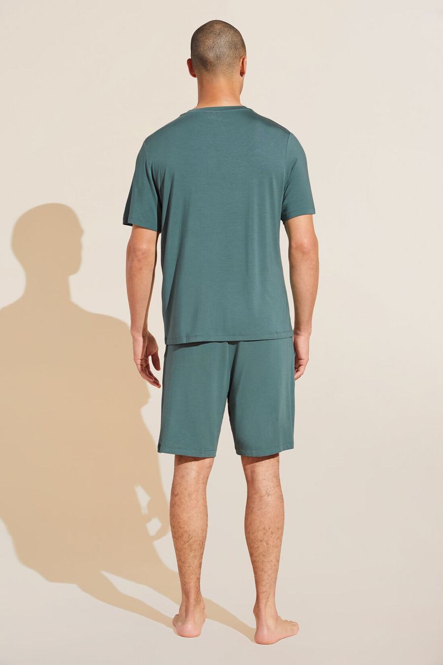 Eberjey Henry TENCEL™ Modal Short PJ Set Men Pajamas Green | FRV2343TE