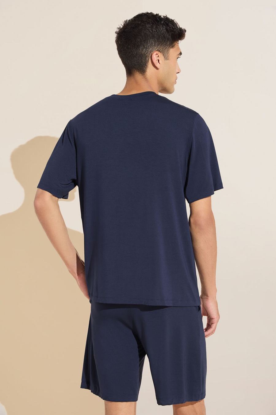 Eberjey Henry TENCEL™ Modal Short PJ Set Men Pajamas Navy | LGV4846VR