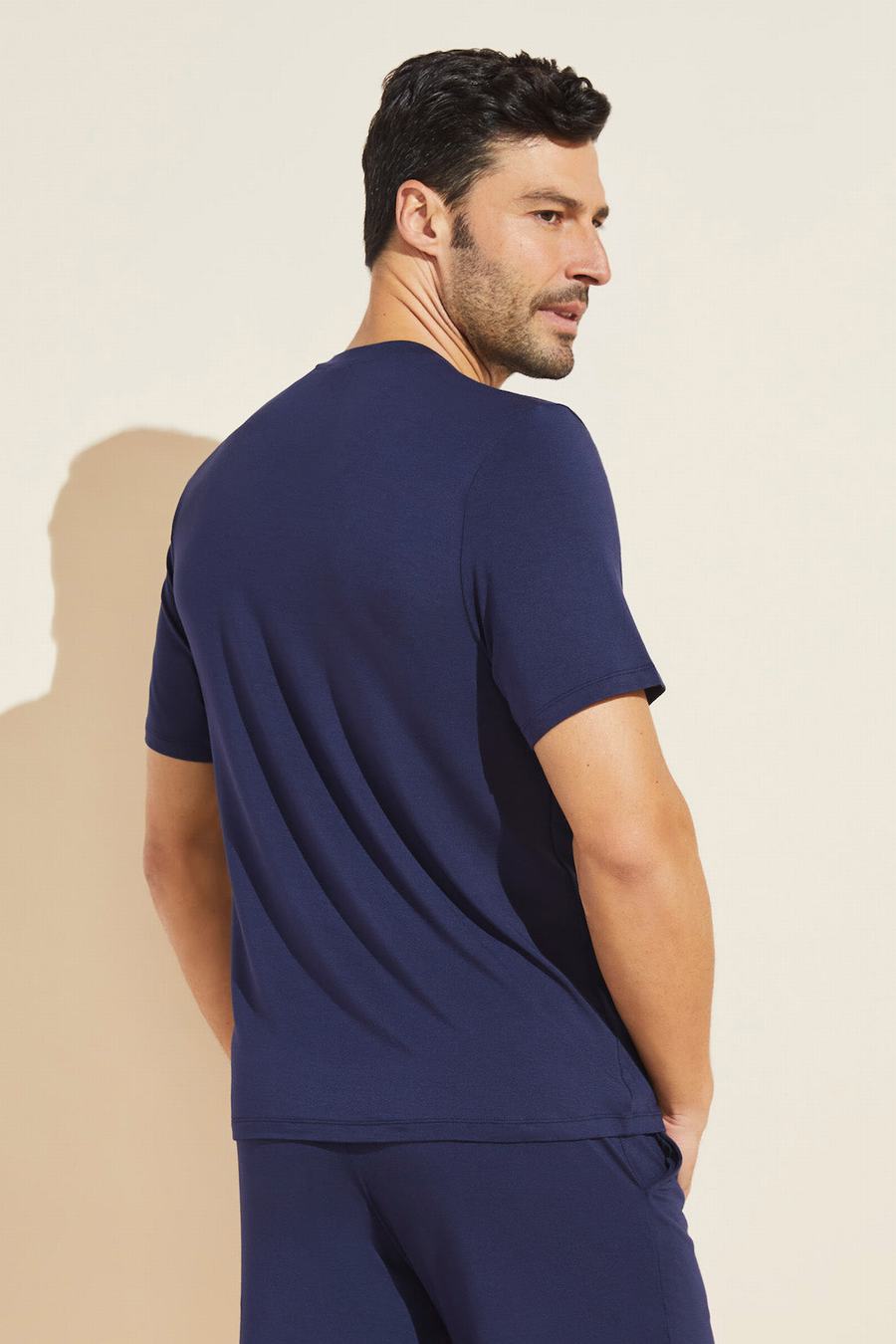 Eberjey Henry TENCEL™ Modal Short Sleeve Tee Men T-Shirt Navy | ECX517IX