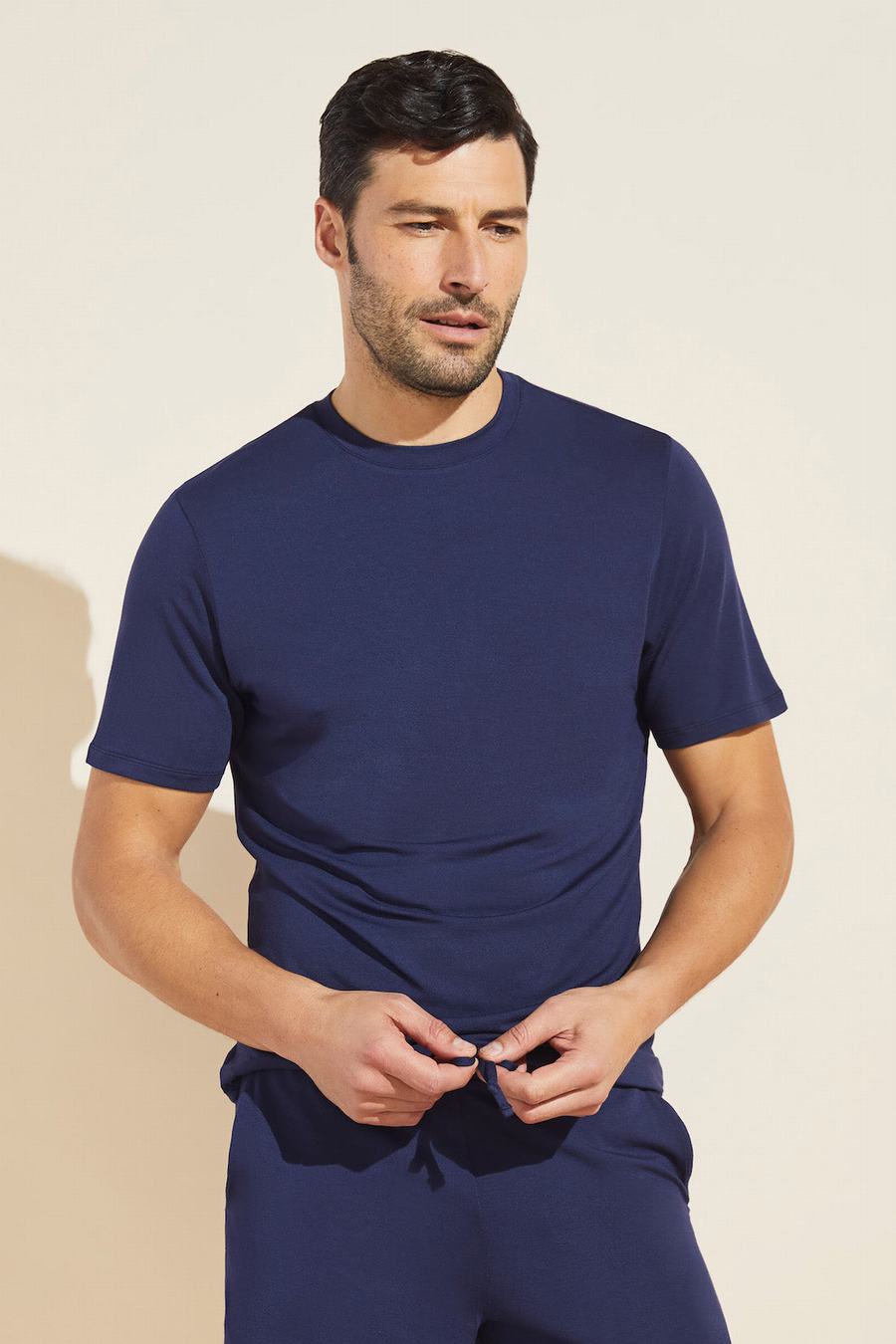 Eberjey Henry TENCEL™ Modal Short Sleeve Tee Men T-Shirt Navy | ECX517IX