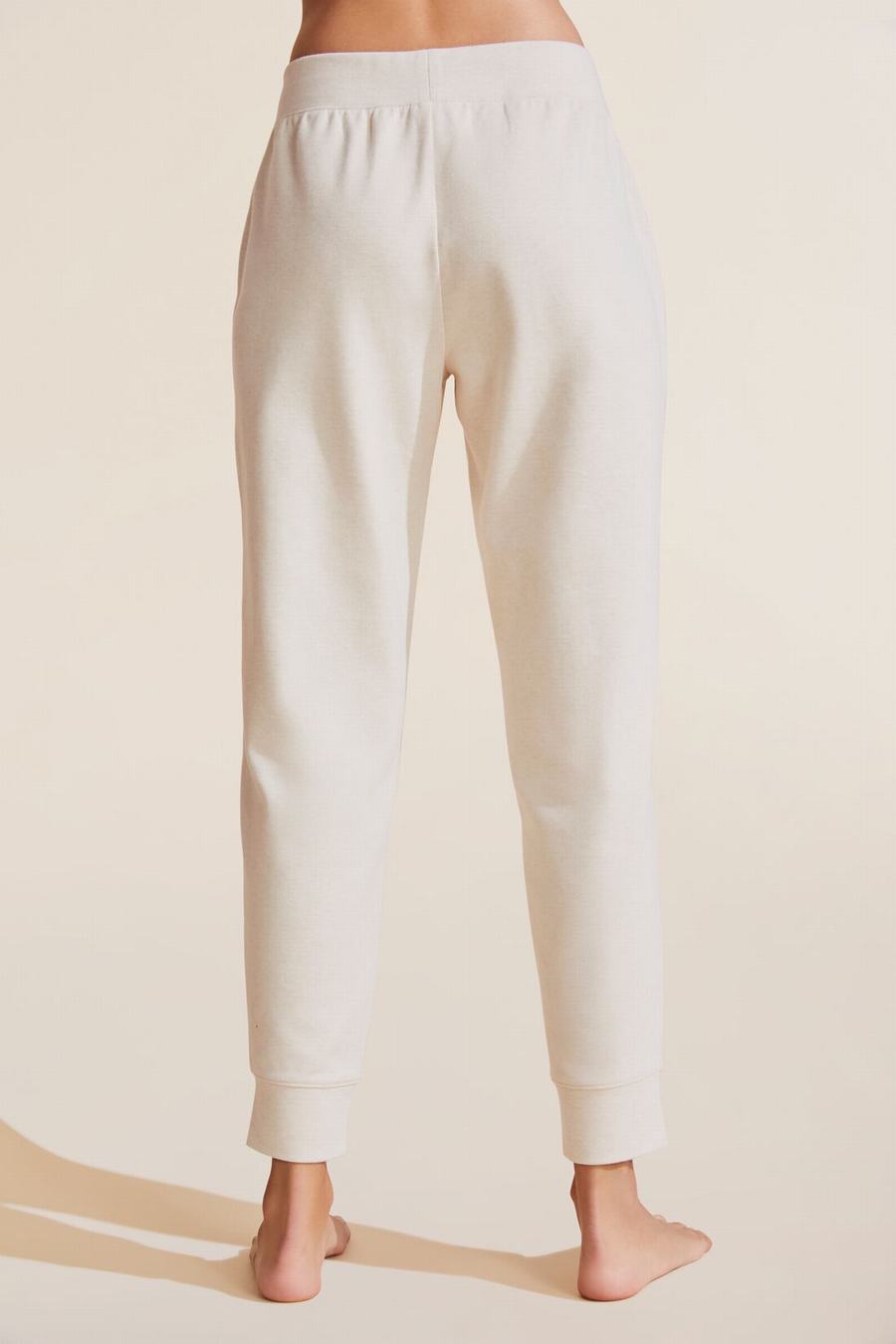 Eberjey Luxe Sweats Jogger Women Sweatpants White | HBE449OZ