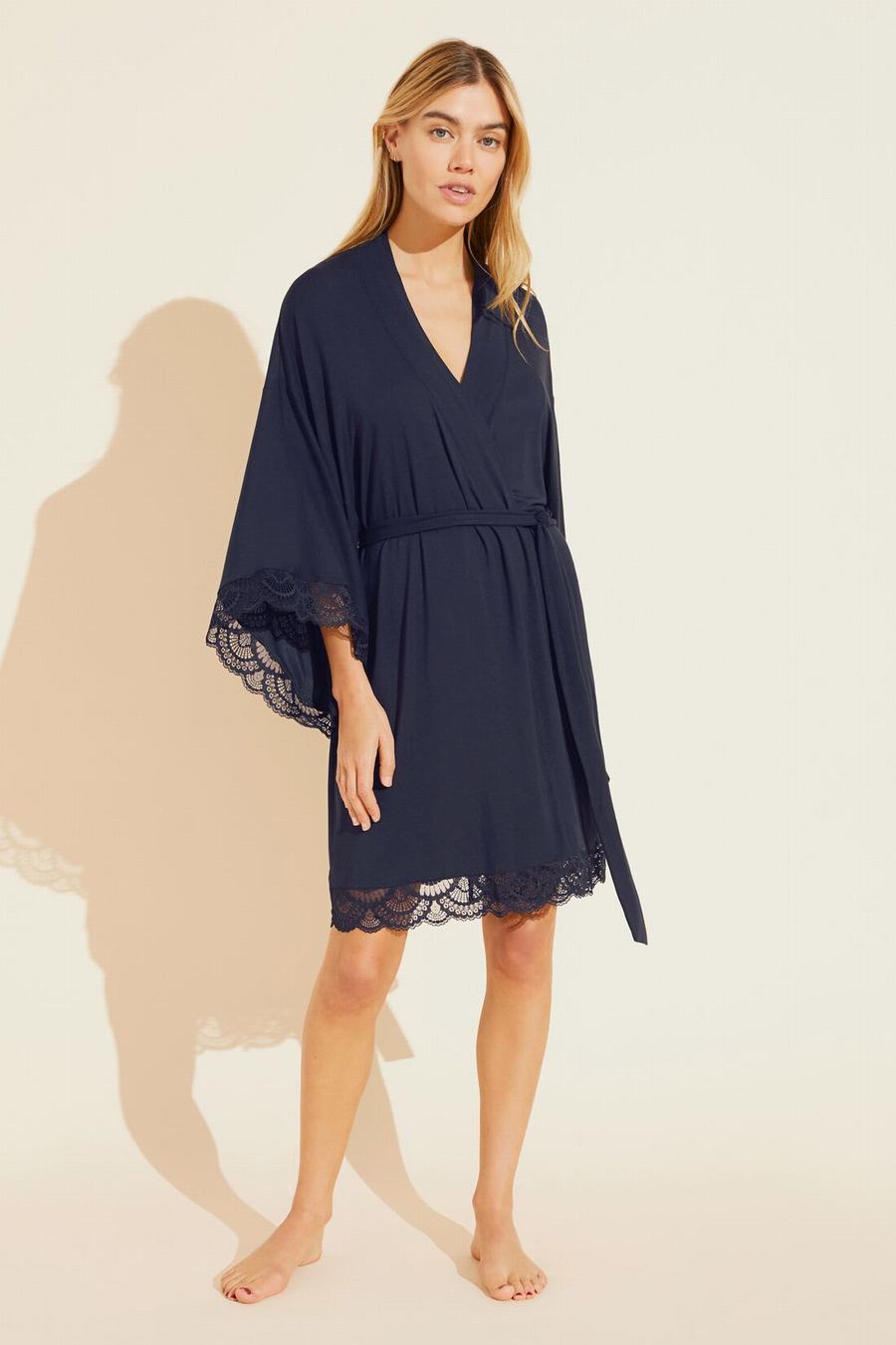 Eberjey Mariana TENCEL™ Modal Women Robe Navy | AJF8043SV