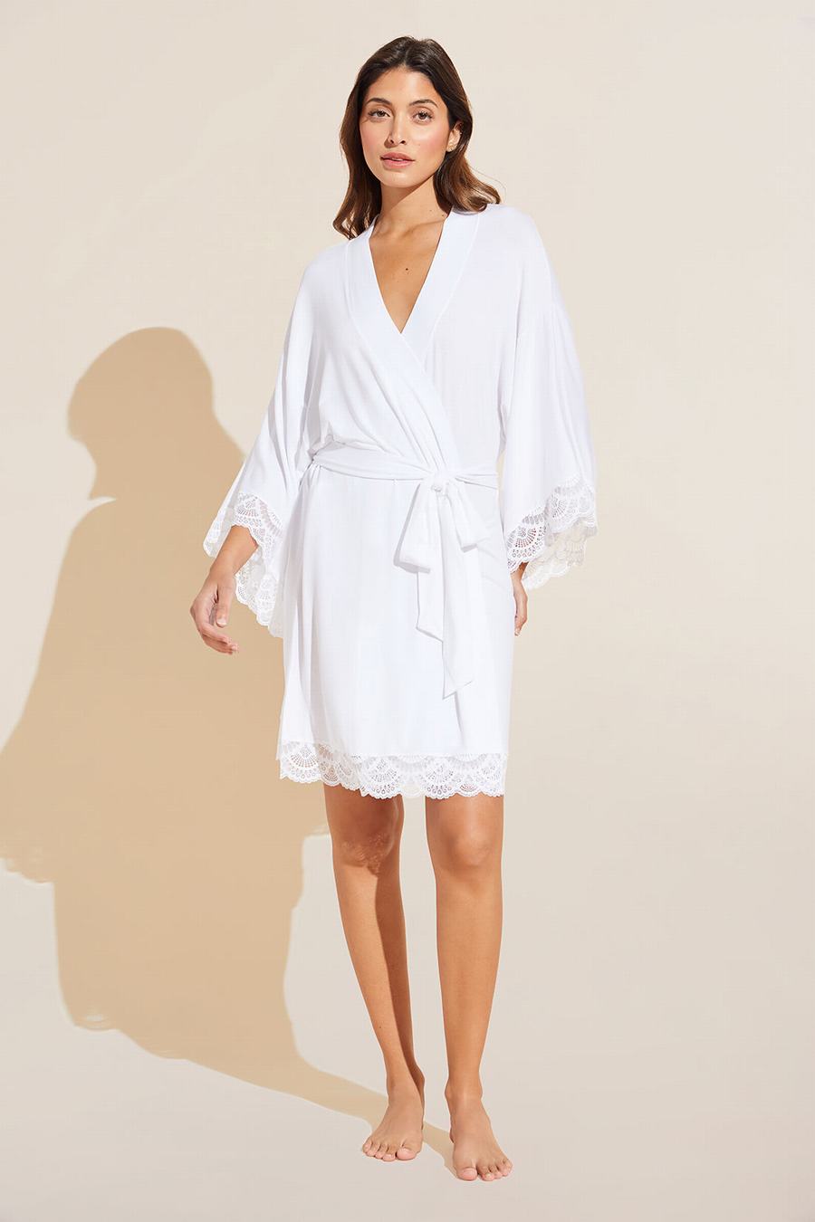 Eberjey Mariana TENCEL™ Modal Women Robe White | YAL5718AO