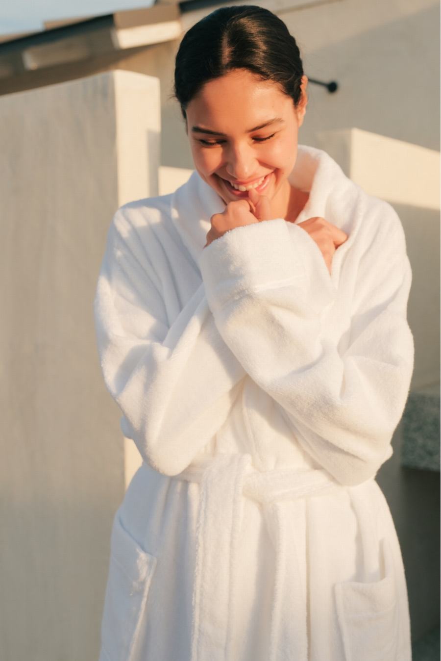 Eberjey Terry Gender Neutral Men Robe White | MOG3223GK