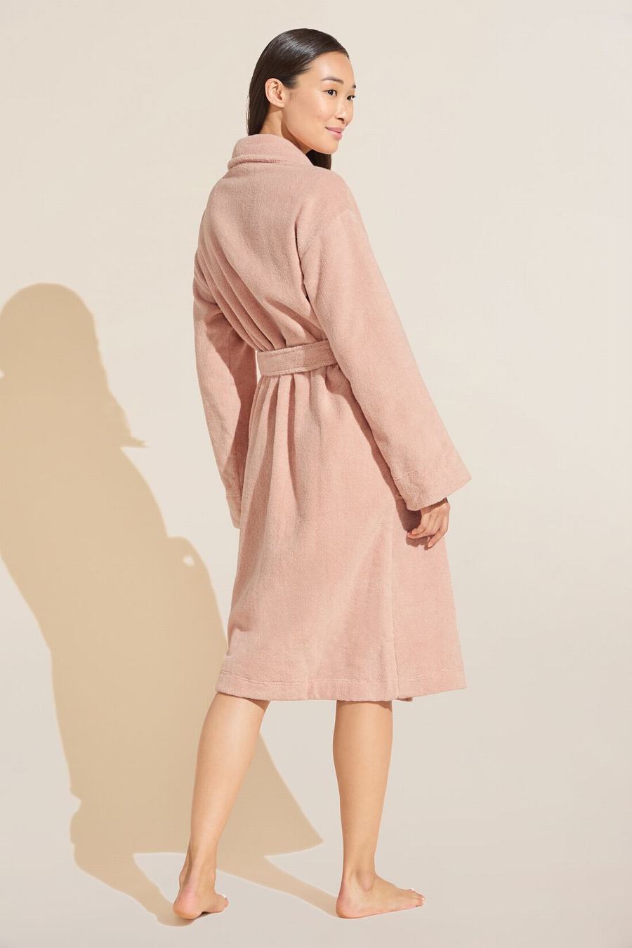 Eberjey Terry Gender Neutral Women Robe Rose Pink | ADY8070WT